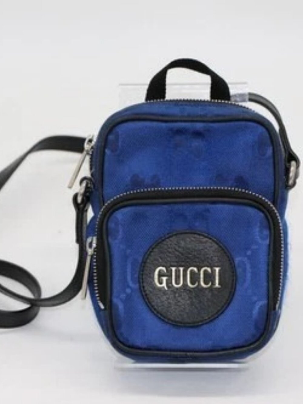 Gucci Blue GG Nylon Off The Grid Mini Crossbody Bag - Blue